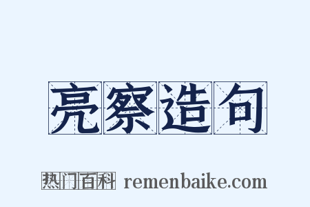 亮察造句是什么意思的图片